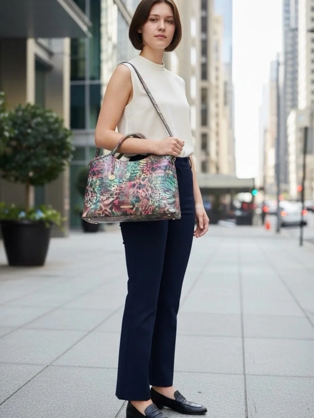 NWT Brahmin Large Elaine Shapeshifter Melbourne & Matching Wallet.